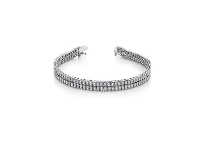 Silver Plated CZ Studded Tennis Bracelet